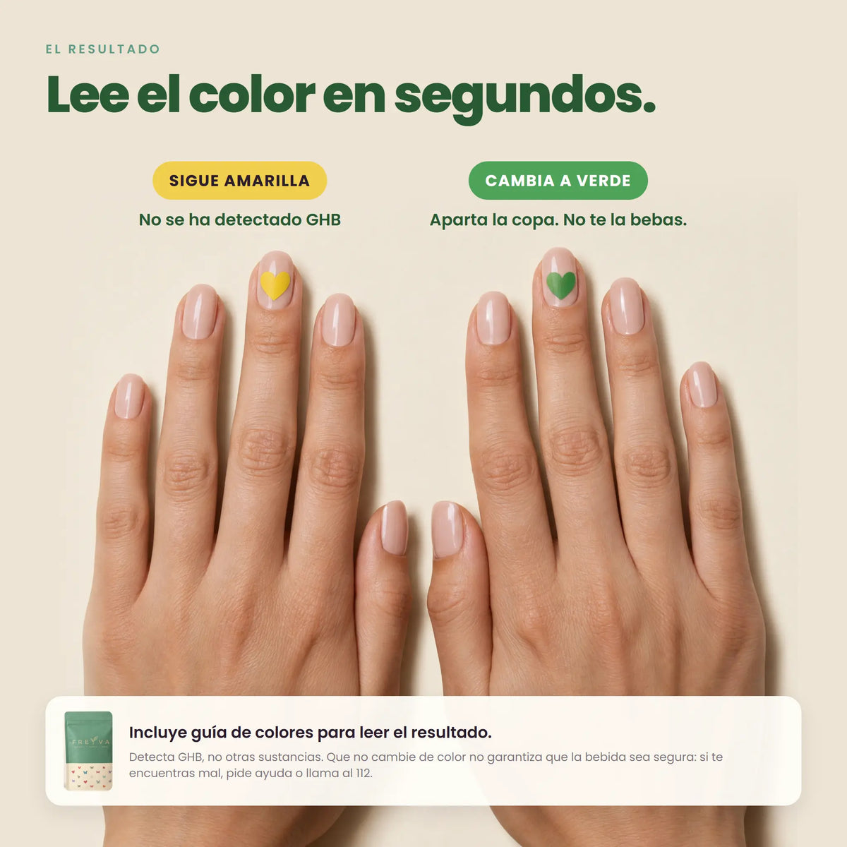 Freyva Heart · Pegatinas detectoras de GHB para tu copa